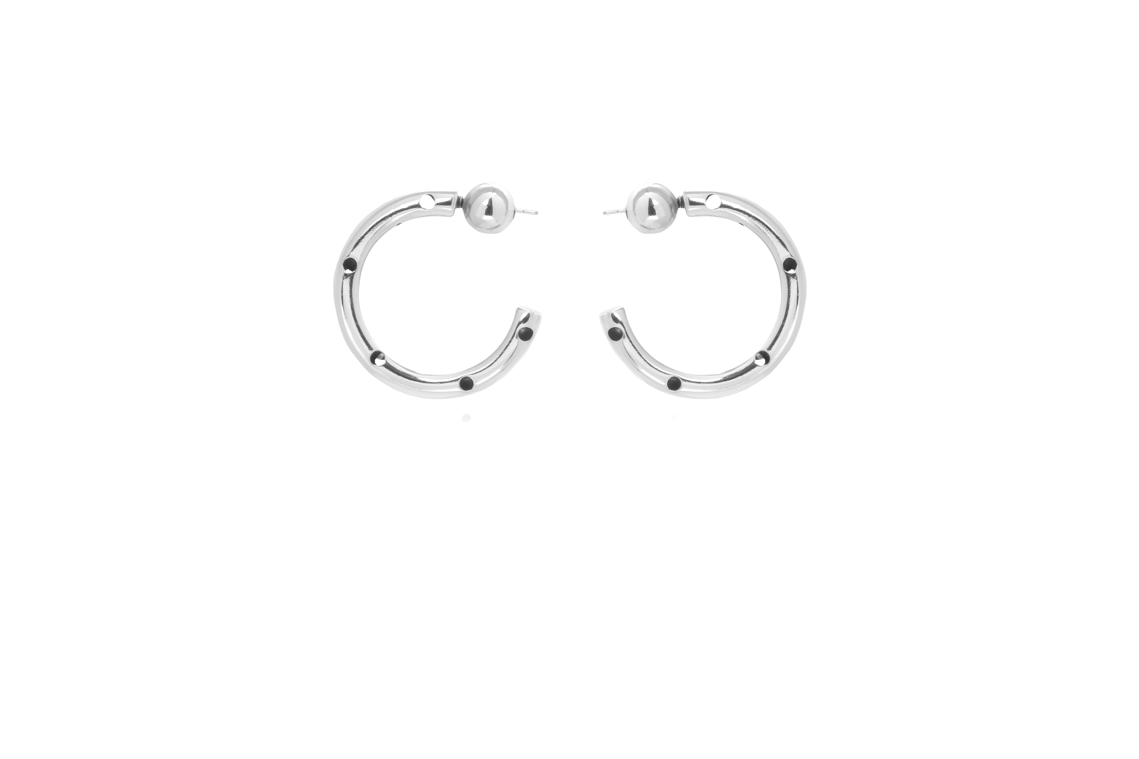 SMALL TUBE HOOPS SILVER