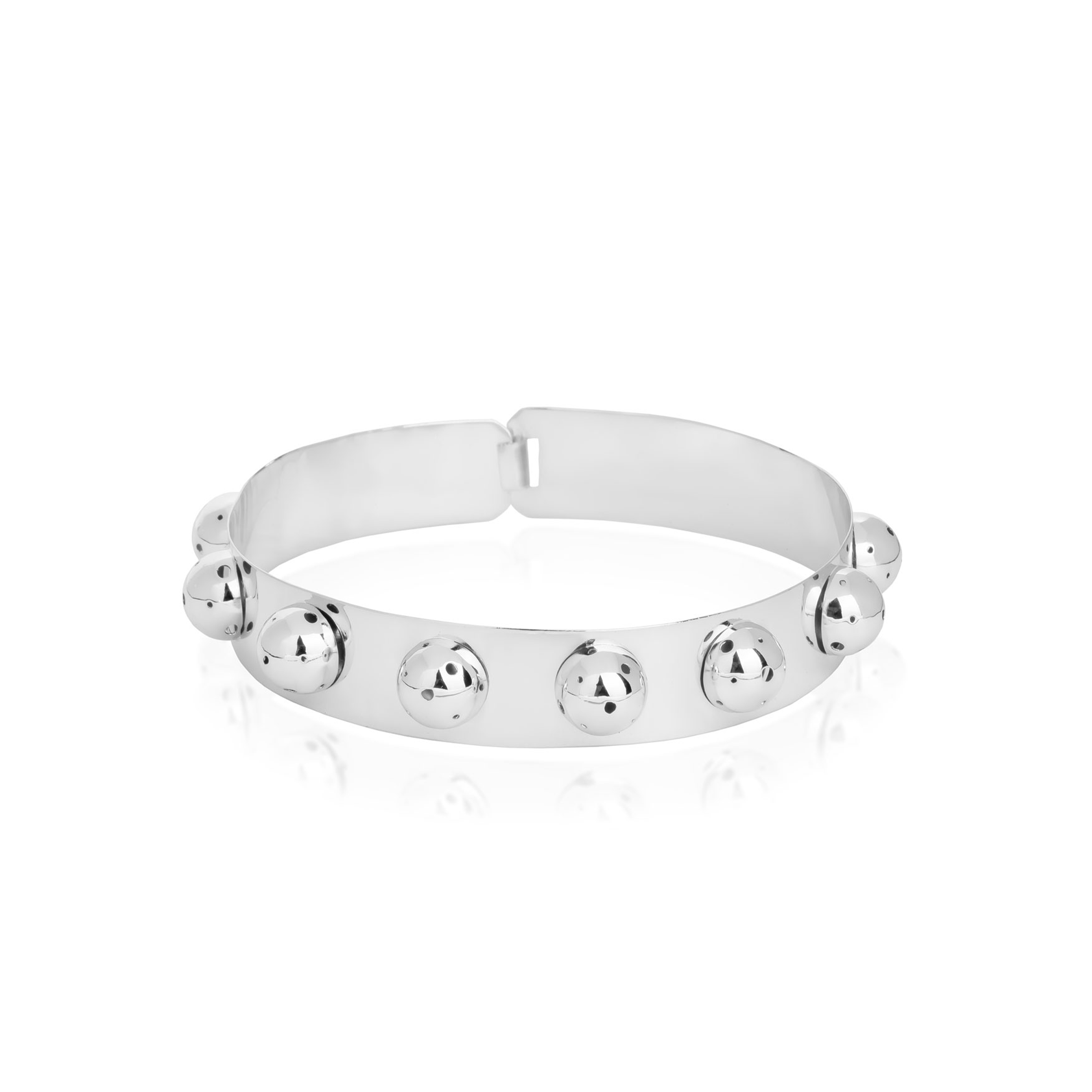 CHOKER WITH BUBBLES SILVER