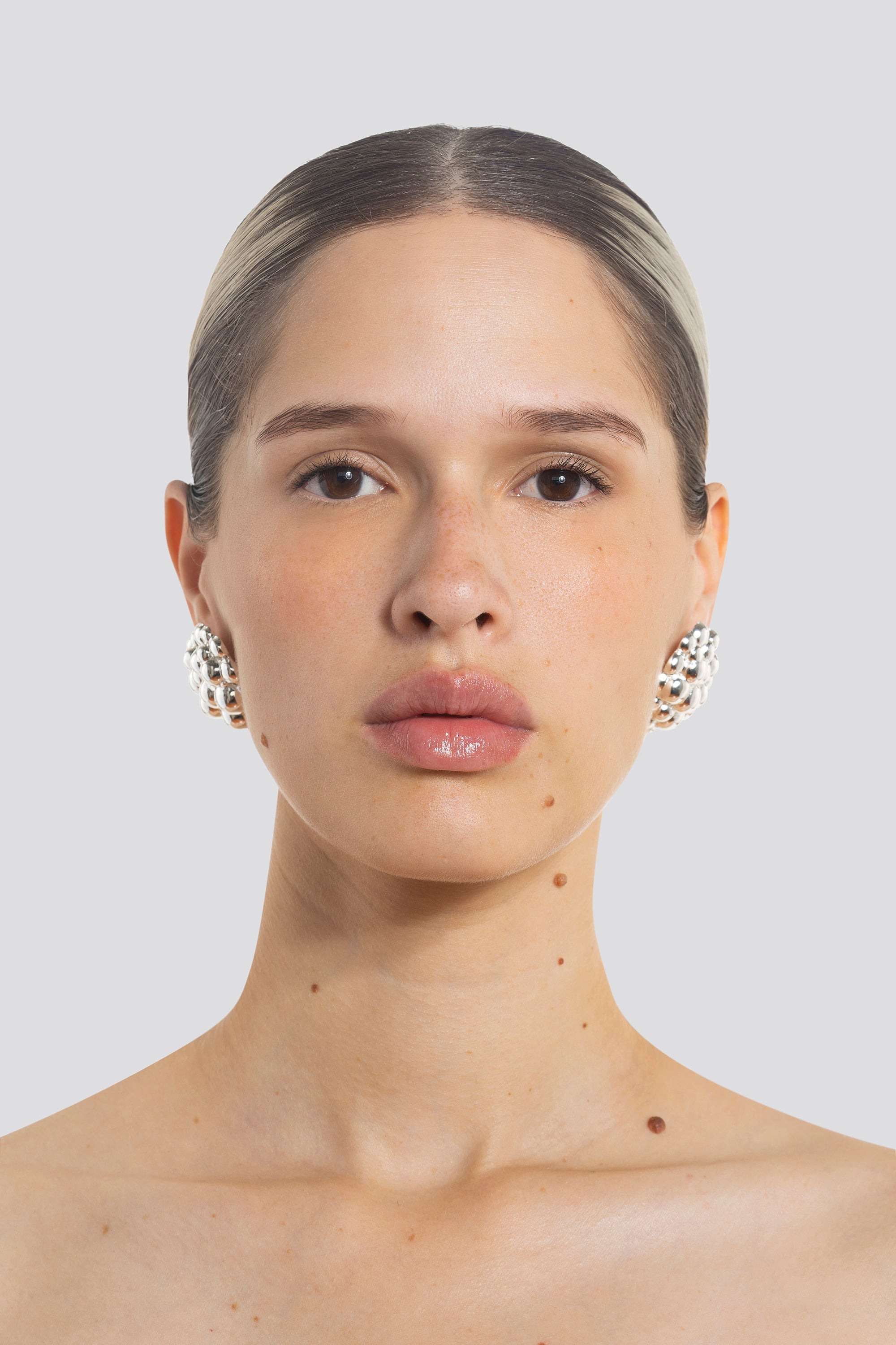 LOVE EARRING - LARGE SILVER