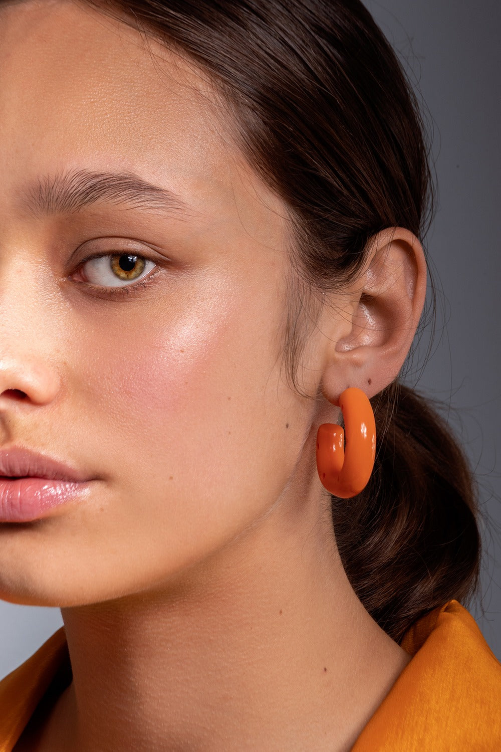 BIG HOOPS RESINE ORANGE