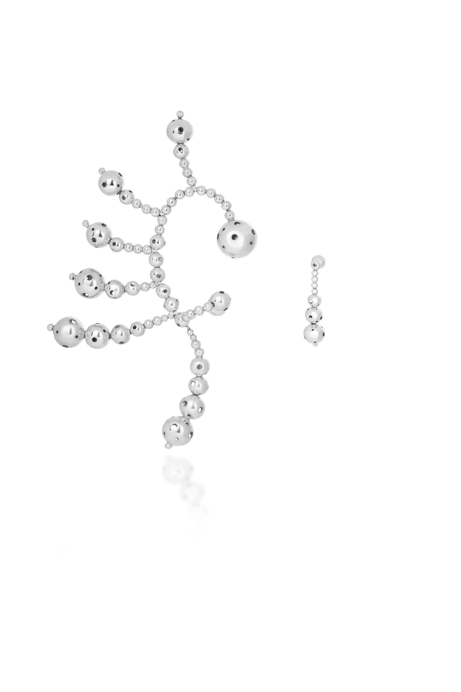 HEADPHONES EARRINGS SILVER