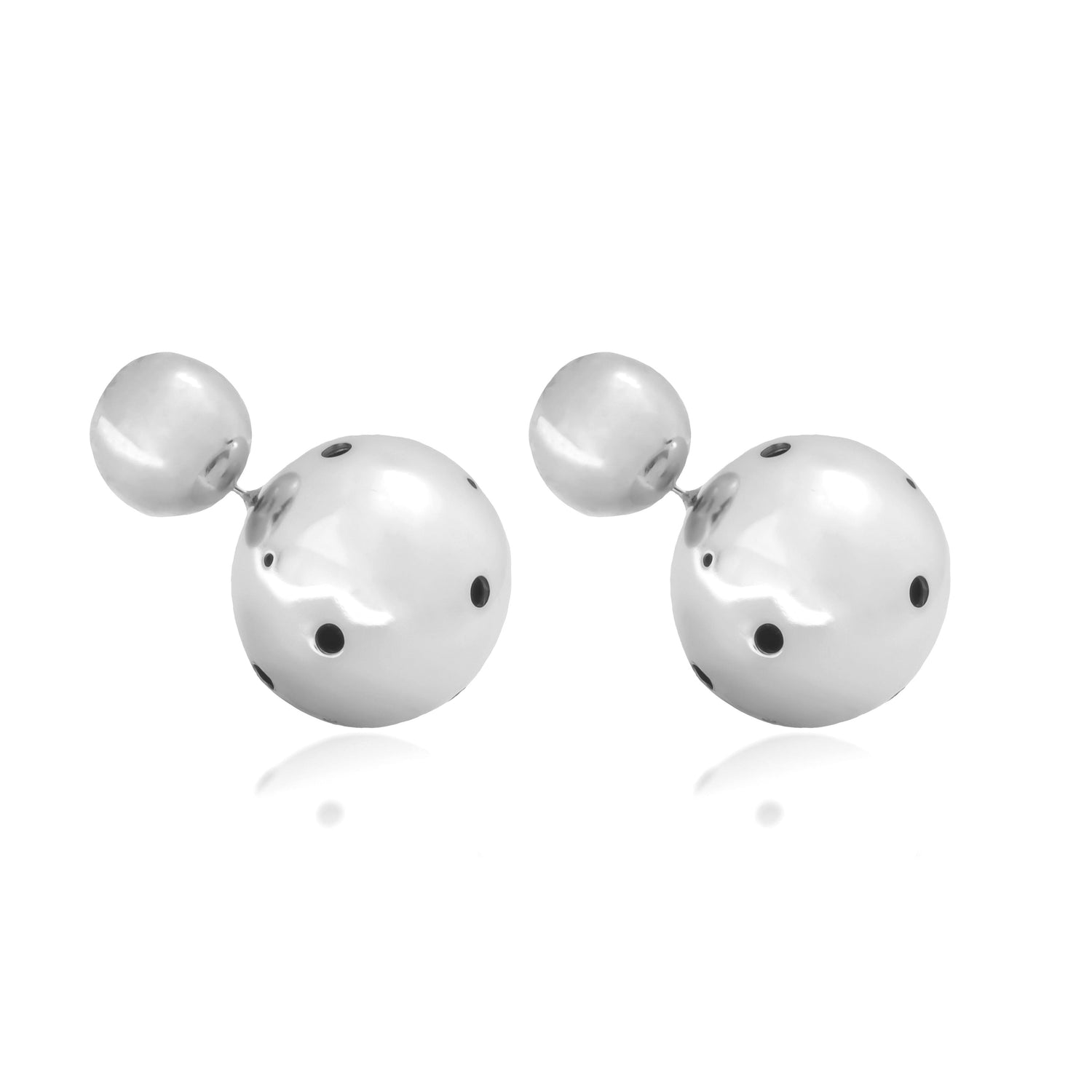 BIG SPHERE EARRINGS SILVER