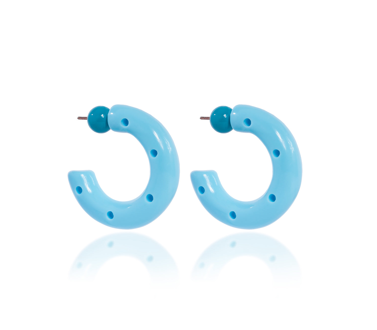 BIG HOOPS RESINE BLUE