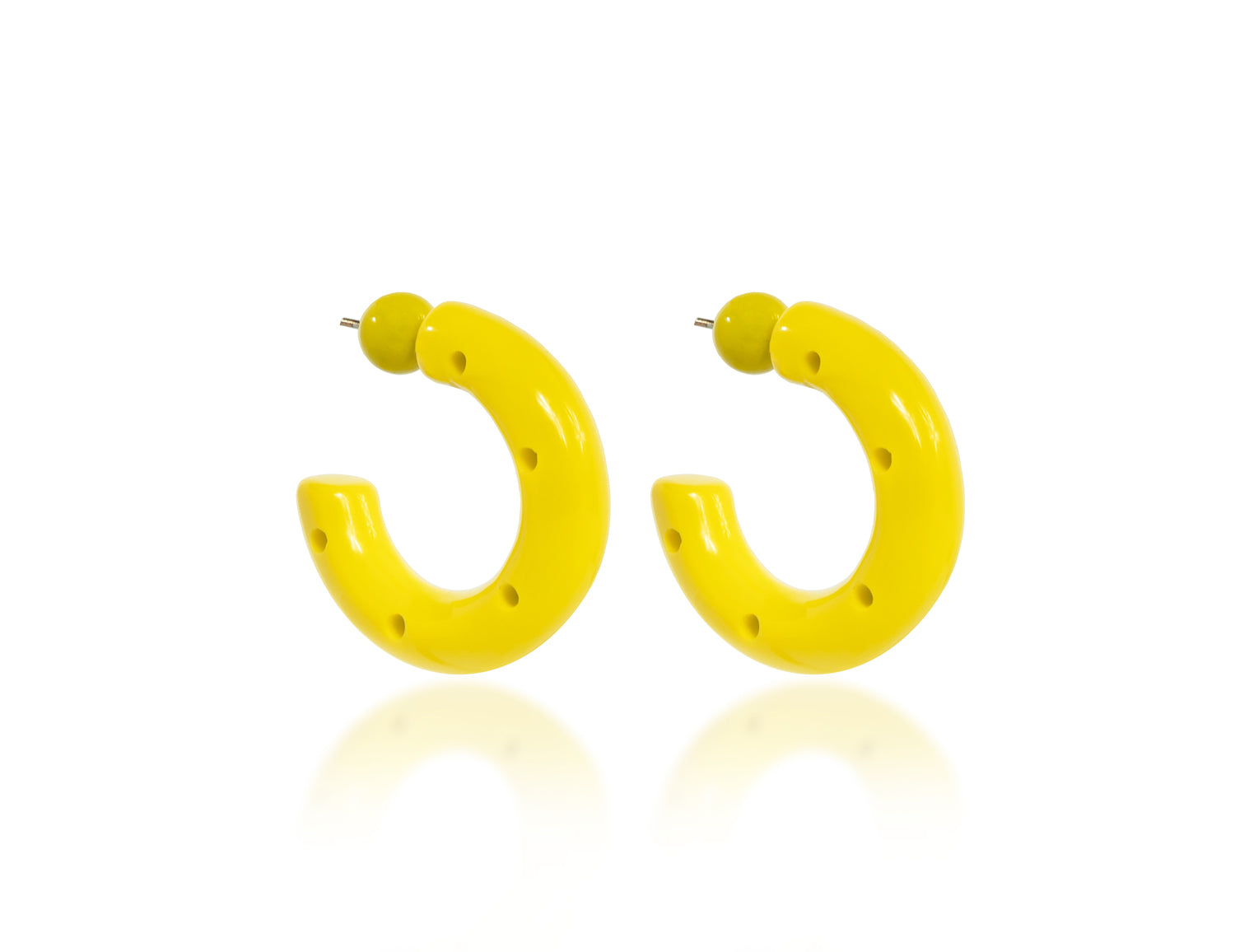 BIG HOOPS RESINE YELLOW