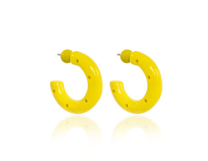 BIG HOOPS RESINE YELLOW