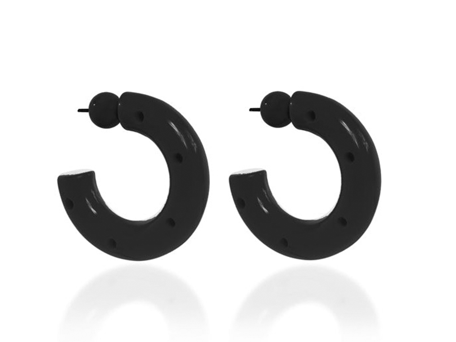 BIG HOOPS RESINE BLACK