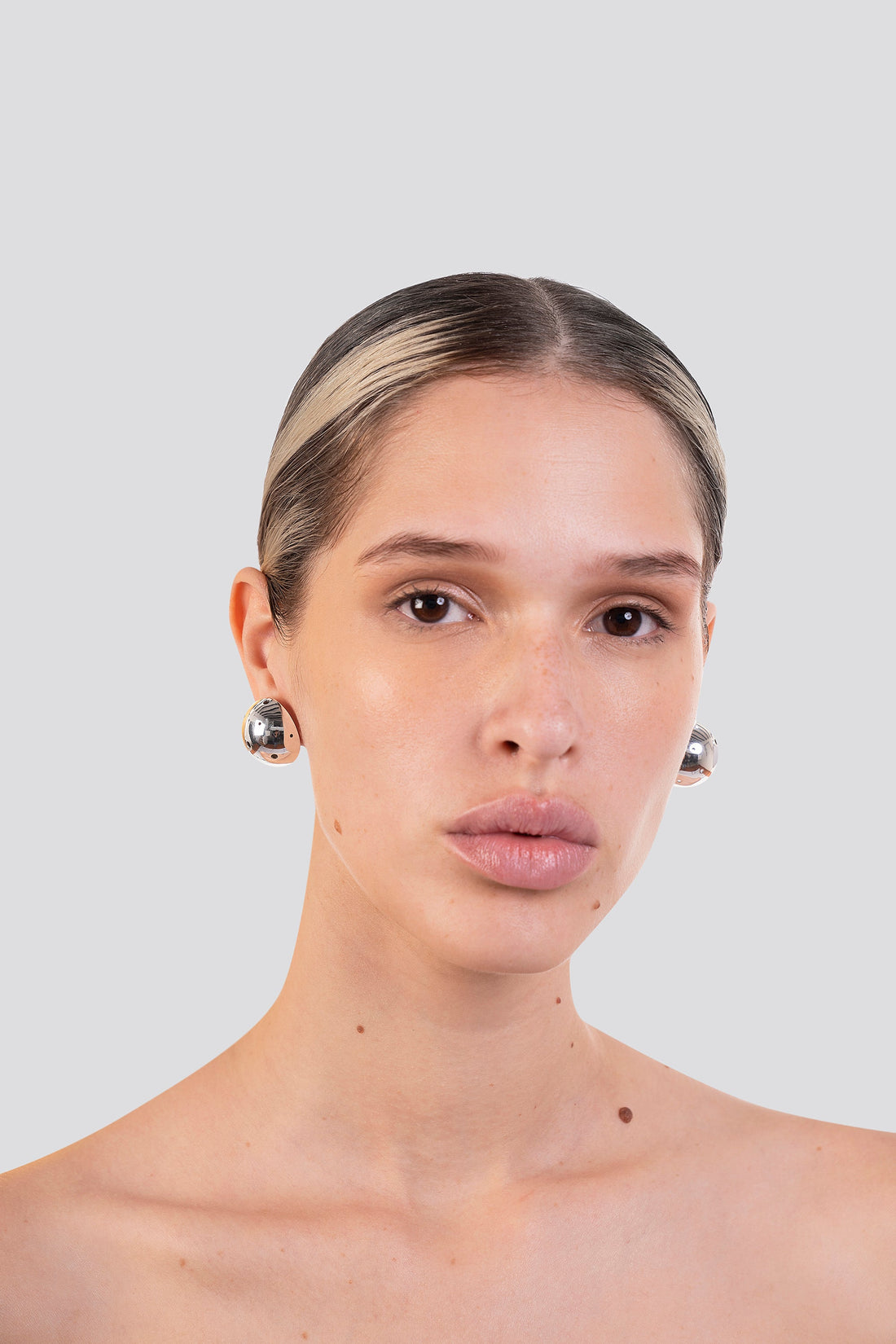 BOLD BIG BALL EARRINGS SILVER