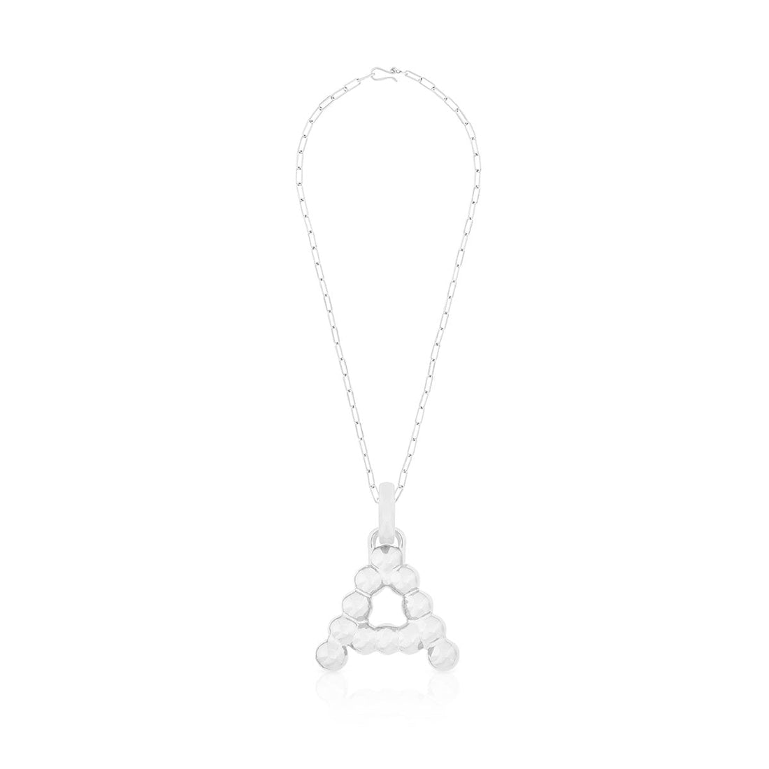 BOLD LETTER NECKLACE SILVER