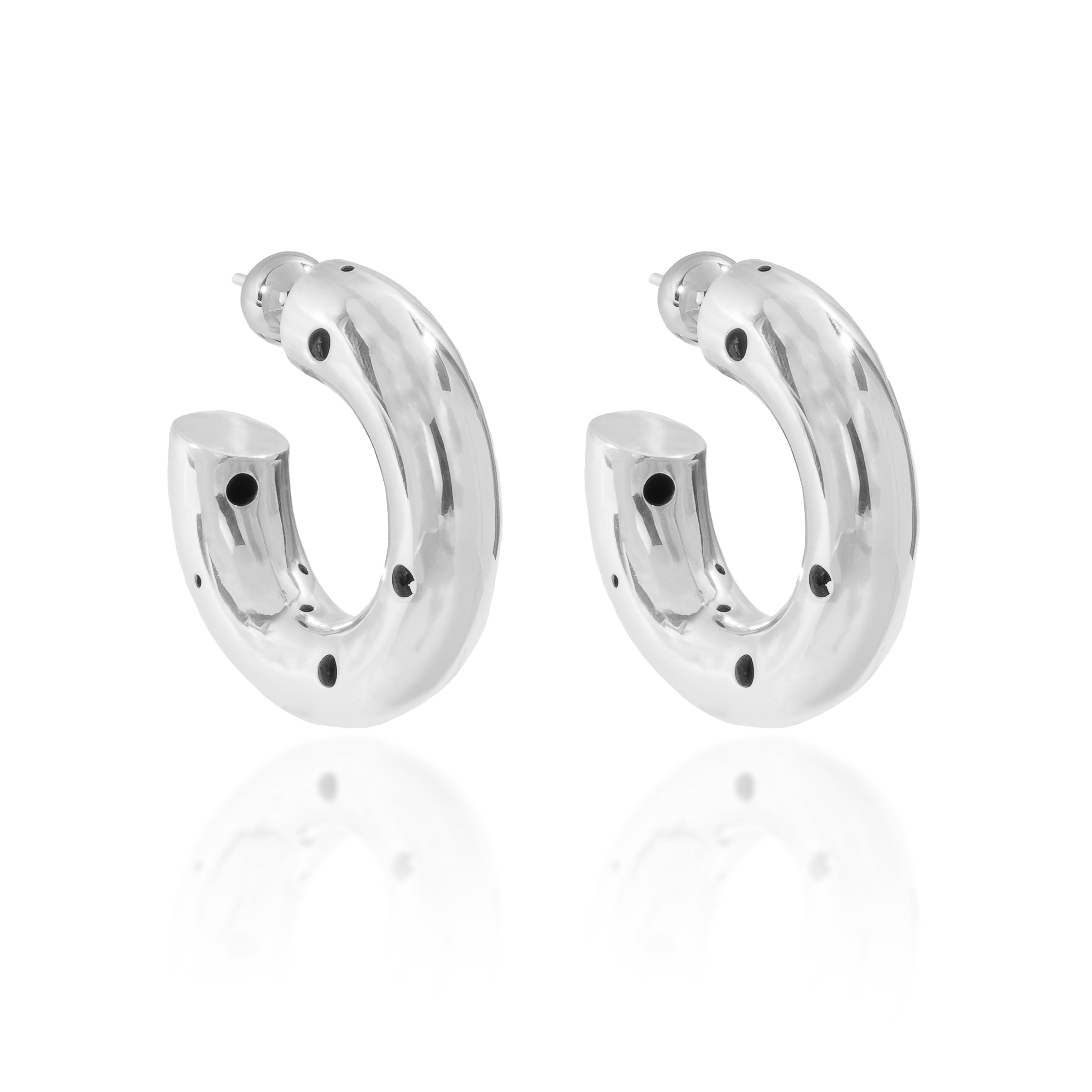 BIG HOOPS EARRINGS SILVER