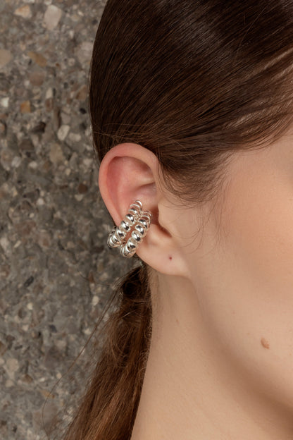 SMALL SPIRAL EARCUFF SILVER