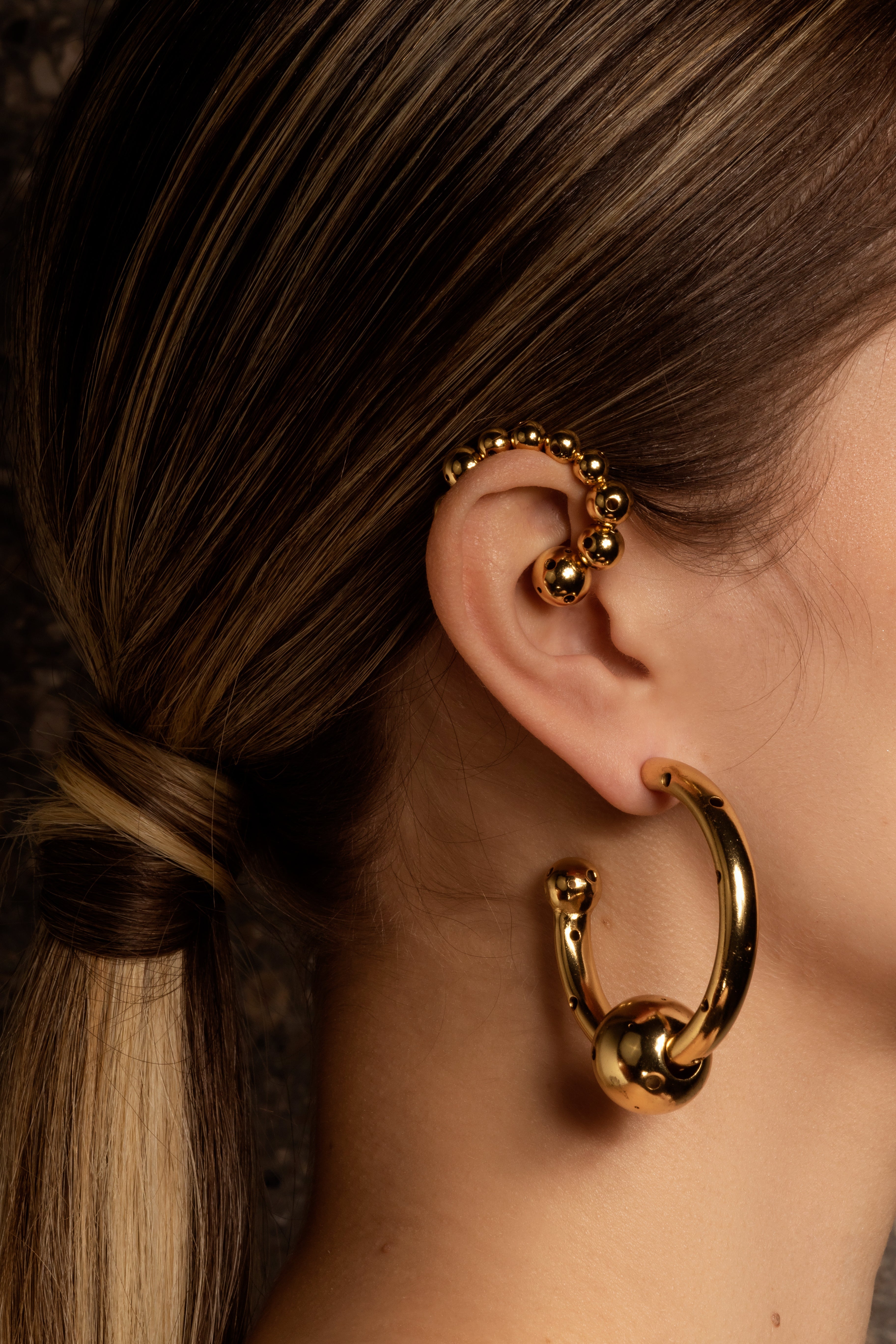MEDIUM BUBBLE TUBE HOOPS / NECKLACE