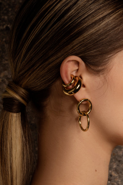 TWO RING EARRINGS SMALL