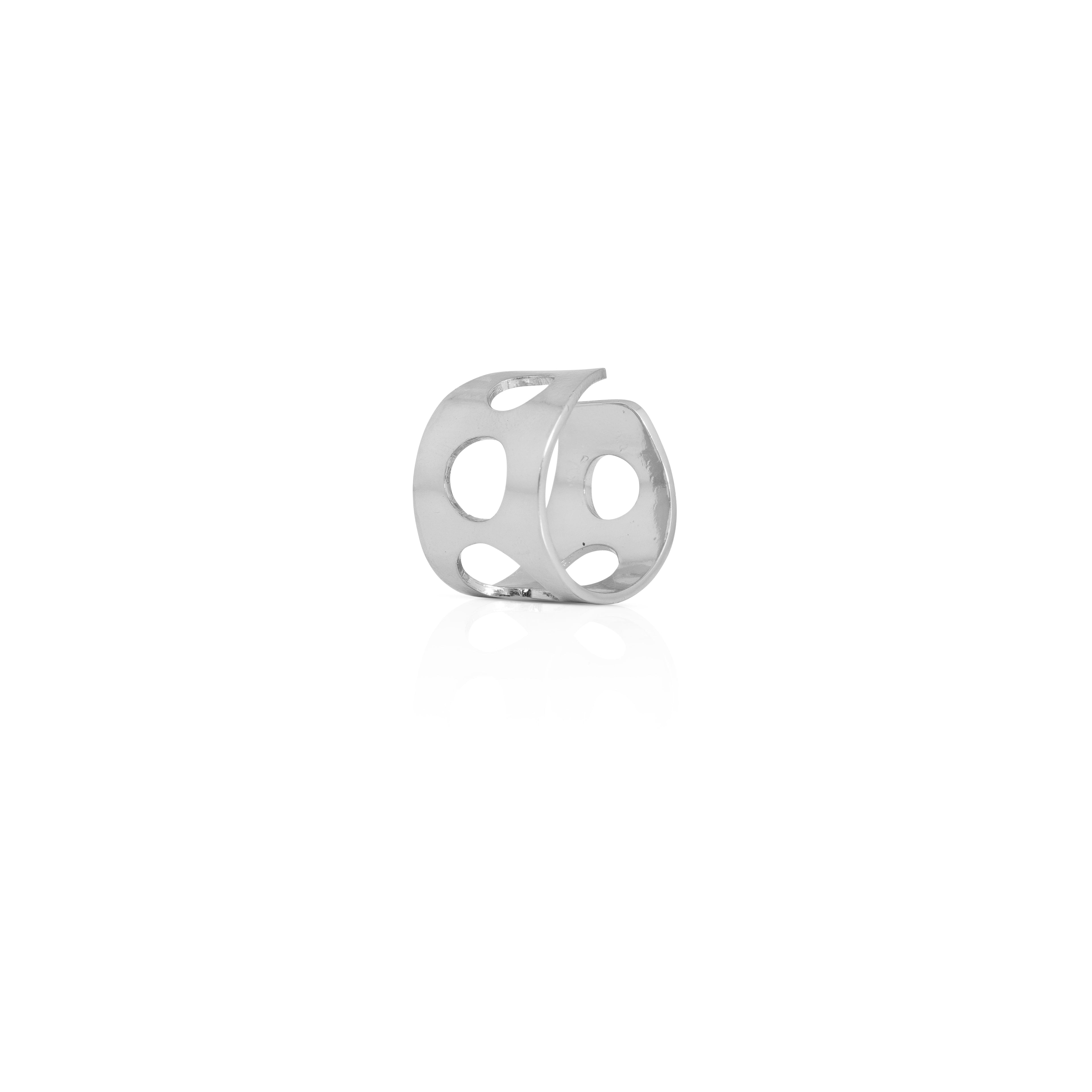 HOLE MEDIUM  RING AND EAR CUFF