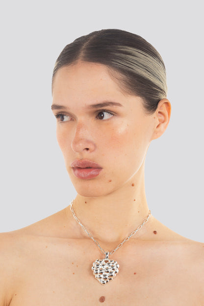 LOVE CHARM - LARGE SILVER