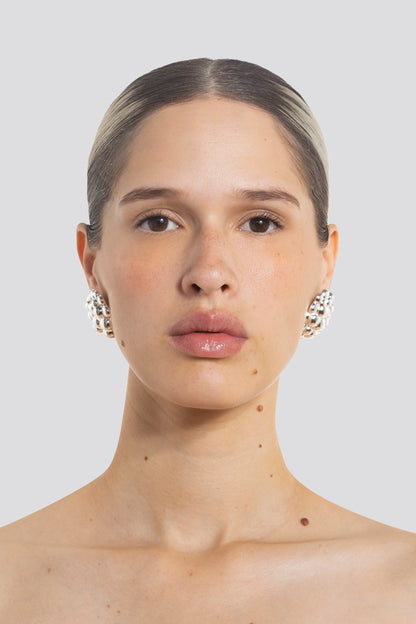 LOVE EARRING - LARGE SILVER