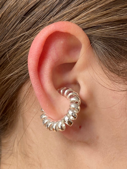 MEDIUM SPIRAL EARCUFF SILVER
