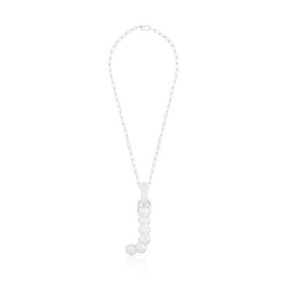 BOLD LETTER NECKLACE SILVER