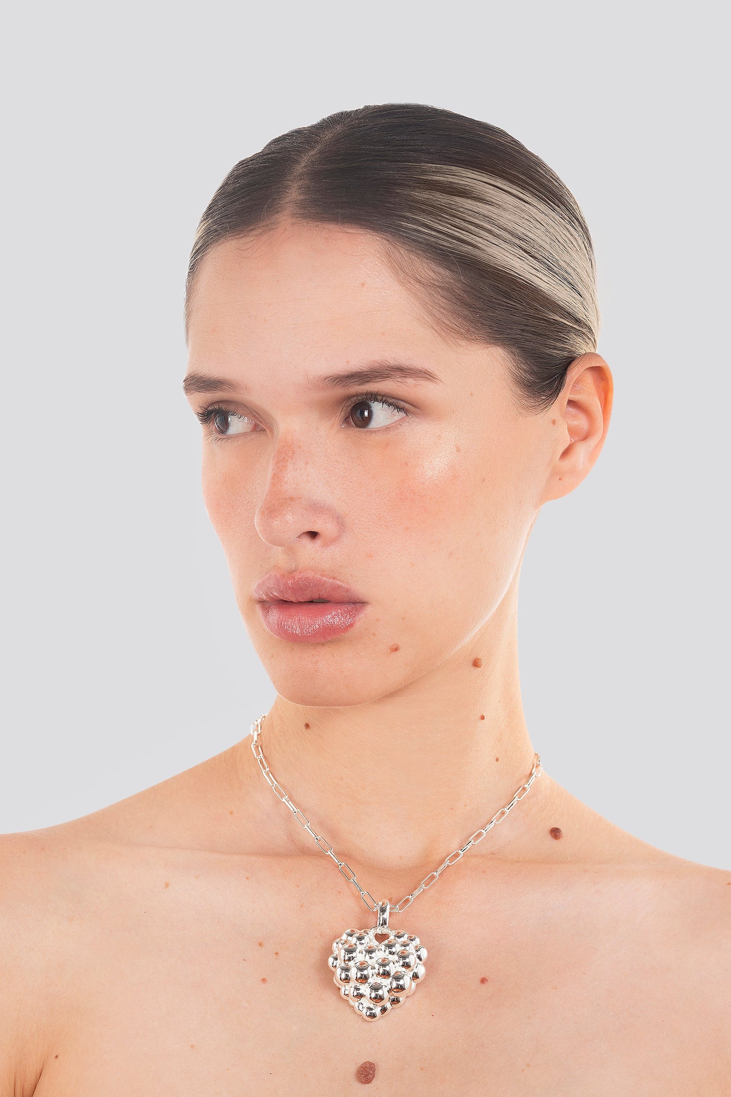 LOVE NECKLACE - LARGE SILVER