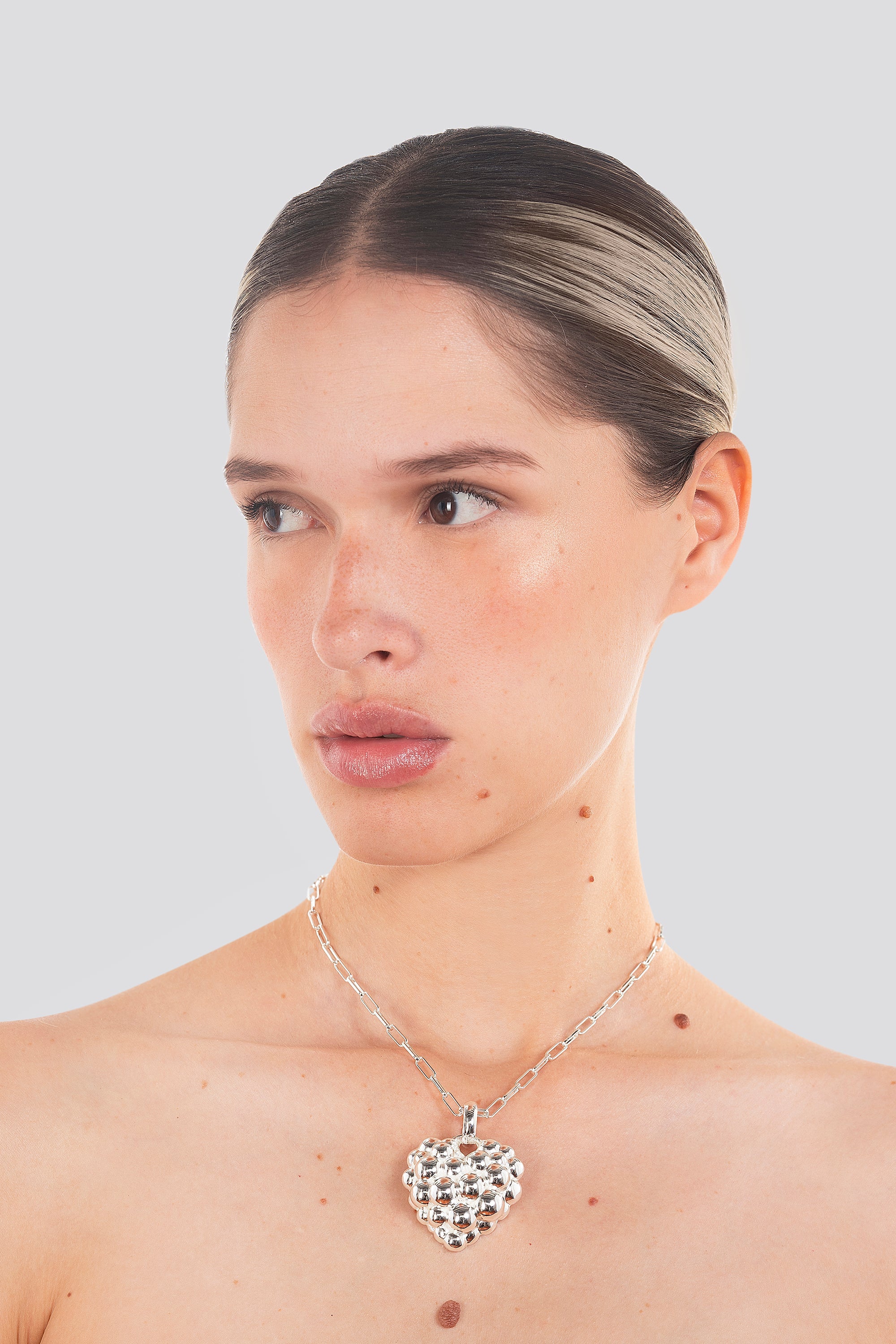 LOVE NECKLACE - LARGE SILVER