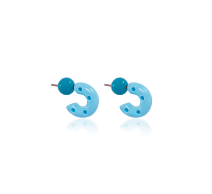 MINI HOOPS RESINE BLUE