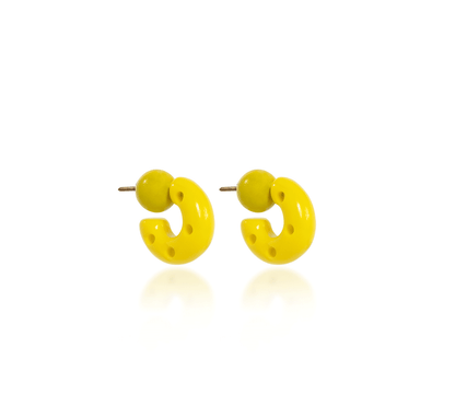 MINI HOOPS RESINE YELLOW