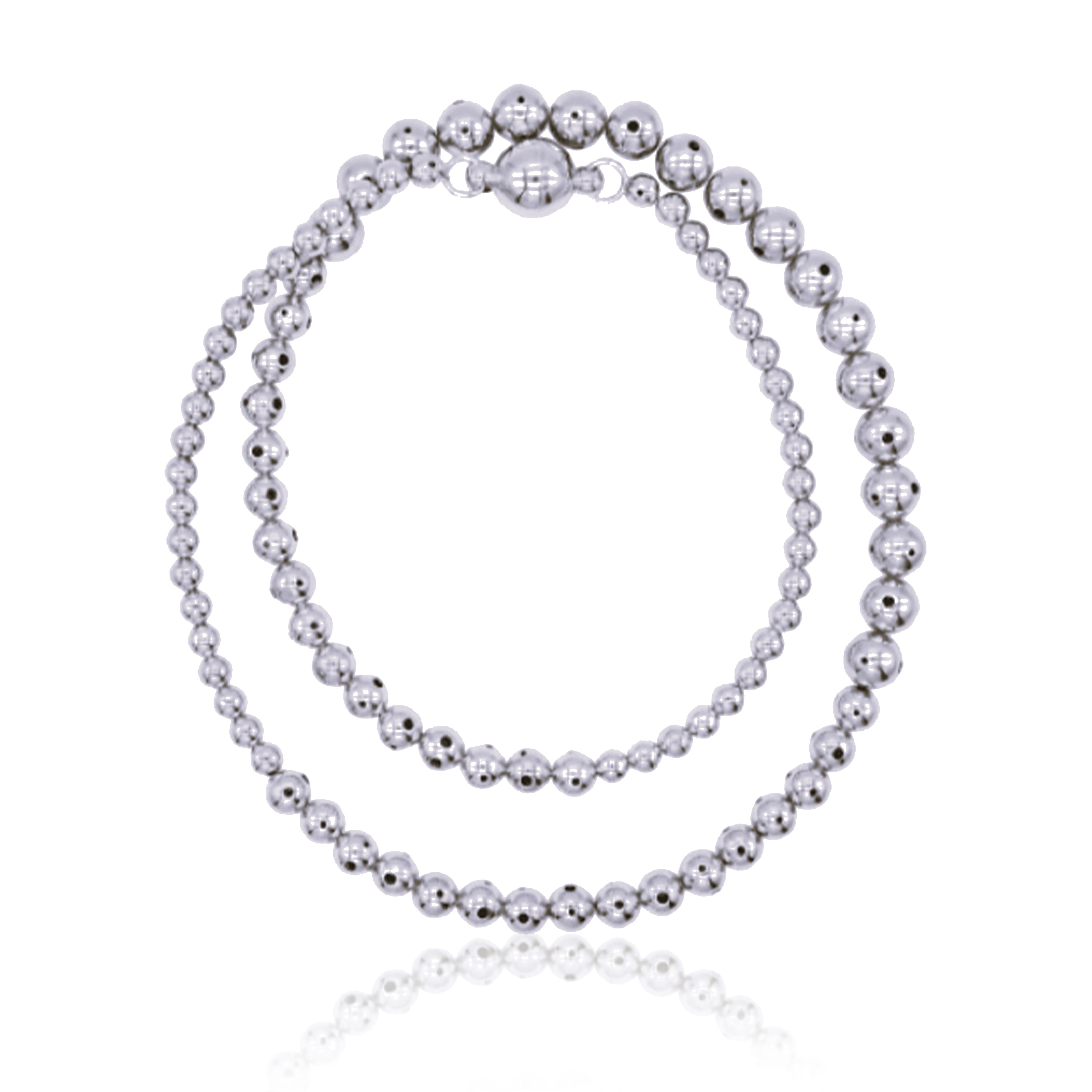 MAGDALENA DOUBLE NECKLACE SILVER