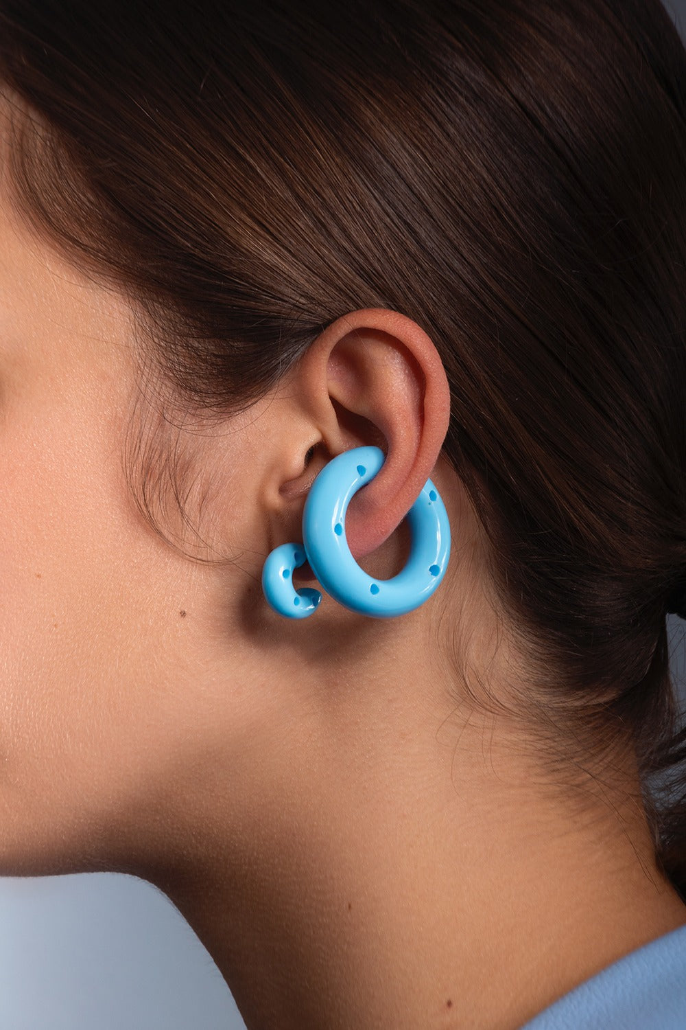 MINI HOOPS RESINE BLUE