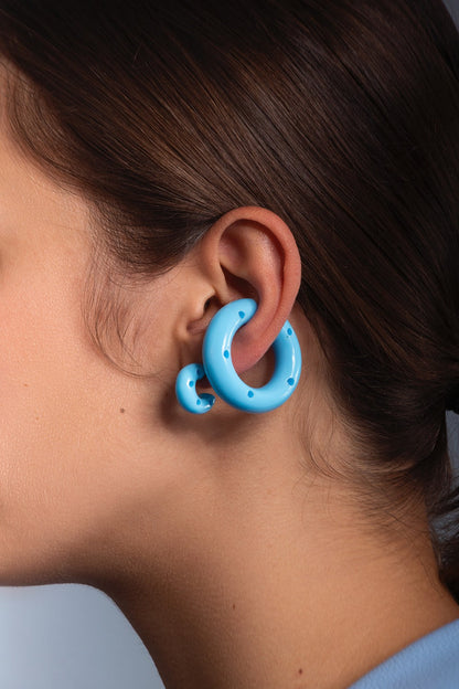 MINI HOOPS RESINE BLUE