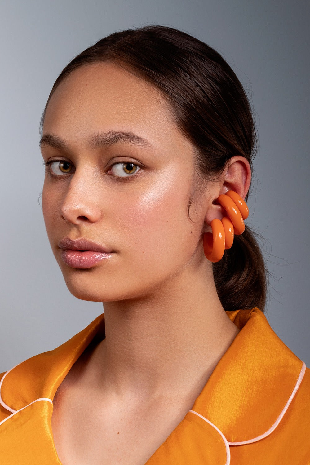 BIG HOOPS RESINE ORANGE