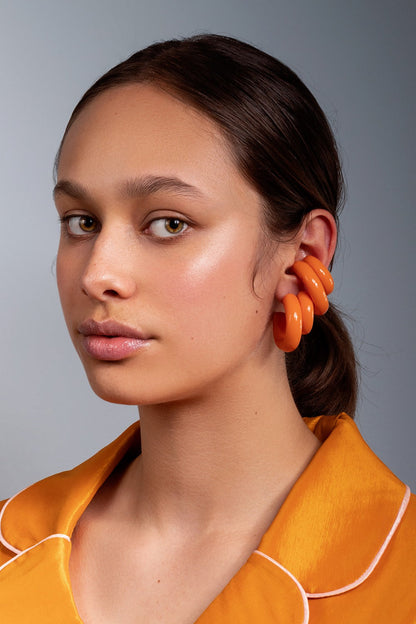 BIG HOOPS RESINE ORANGE
