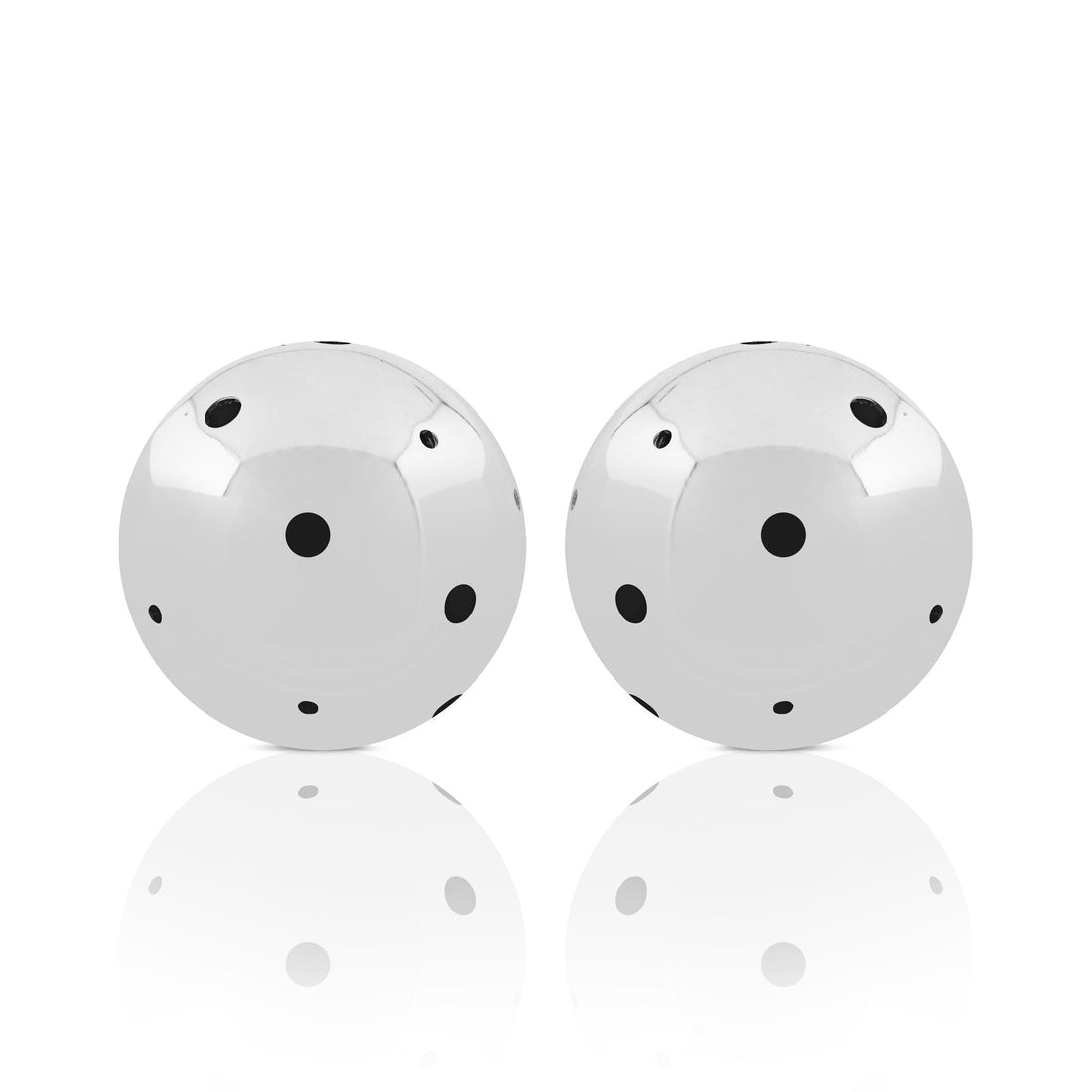 BOLD BIG BALL EARRINGS SILVER