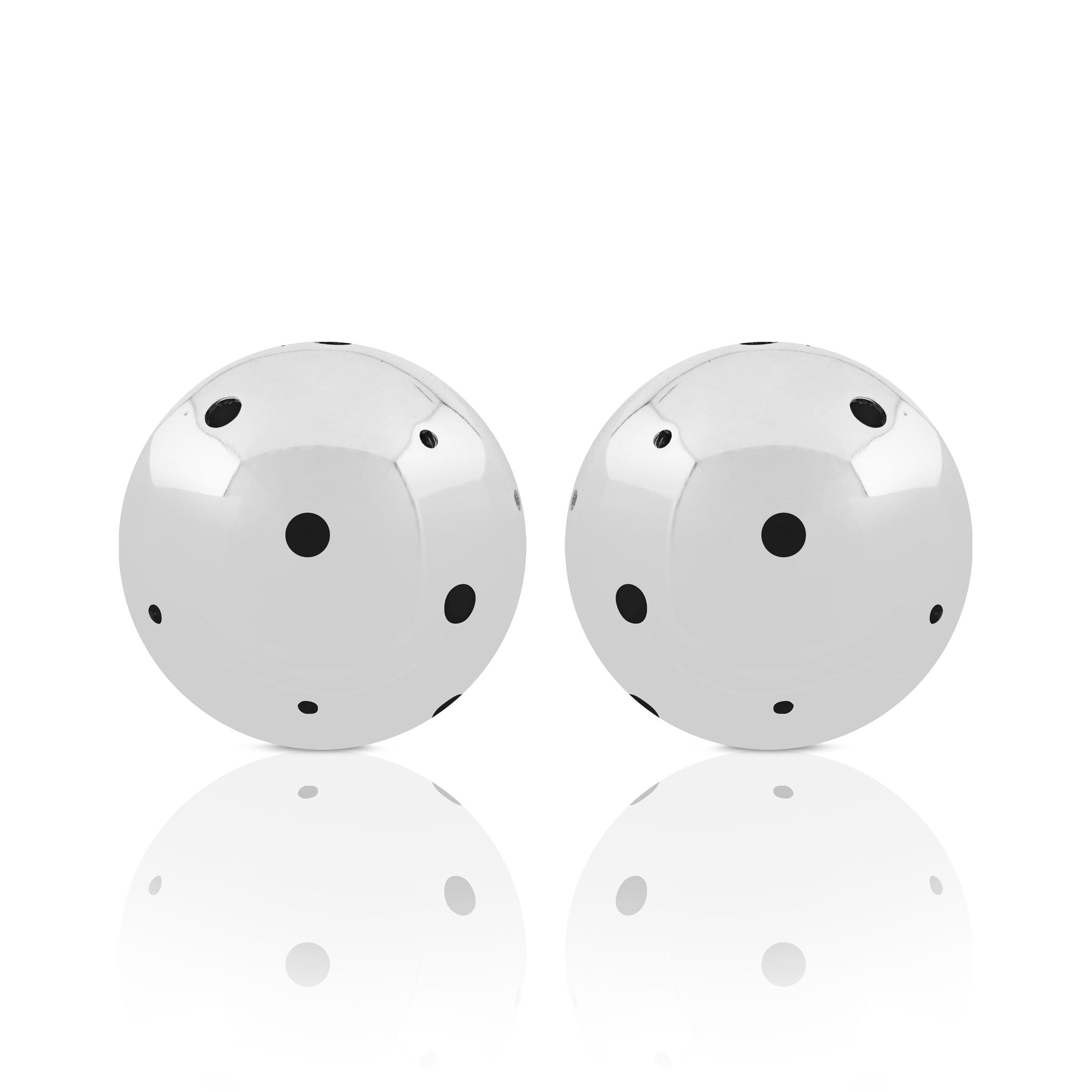 BOLD BIG BALL EARRINGS SILVER