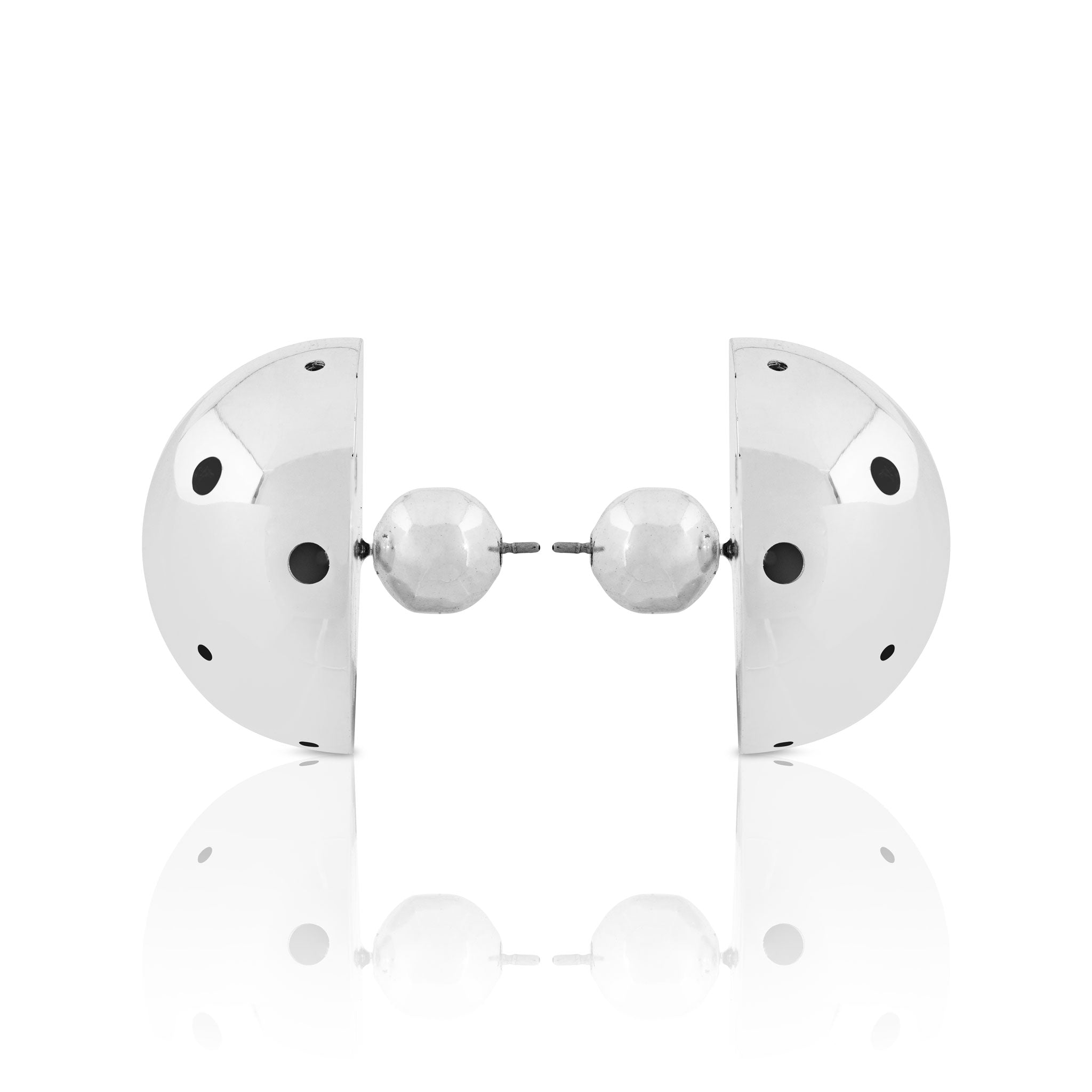 BOLD BIG BALL EARRINGS SILVER