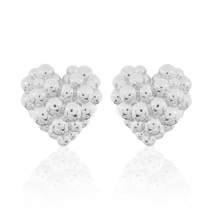 LOVE EARRING - LARGE SILVER