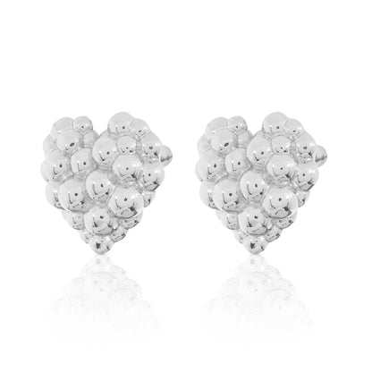 LOVE EARRING - LARGE SILVER